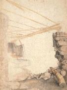 Albrecht Durer A Mountain hut in Disrepair painting